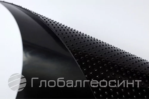 Геомембрана текстурированная с одной стороны ГлобалГео - 2, мм - 5x100, м