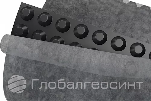 Профилированная геомембрана с геотекстилем ГлобалГео